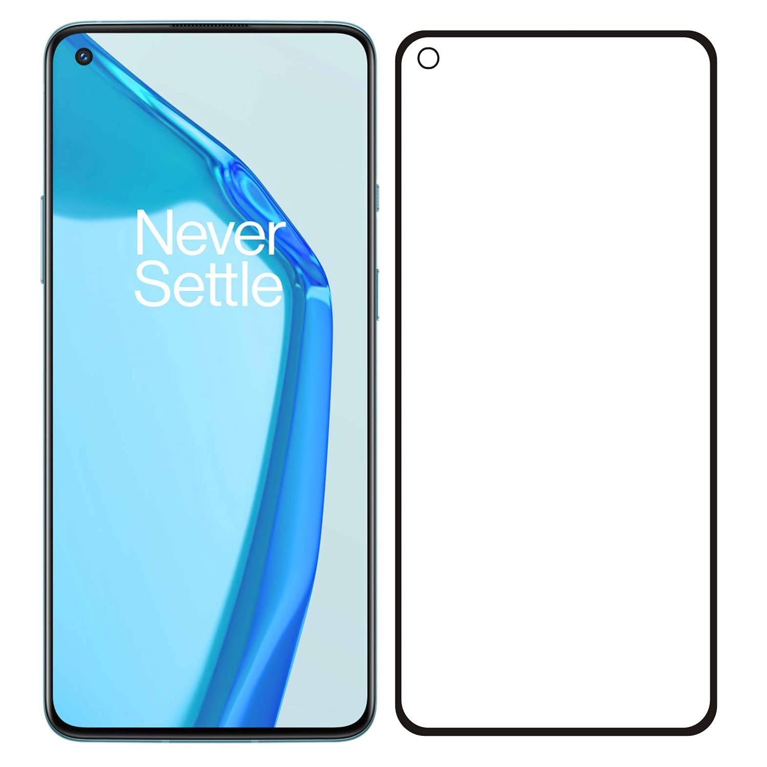 For OnePlus 9R  Edge to Edge Tempered Glass Screen Protector Guard