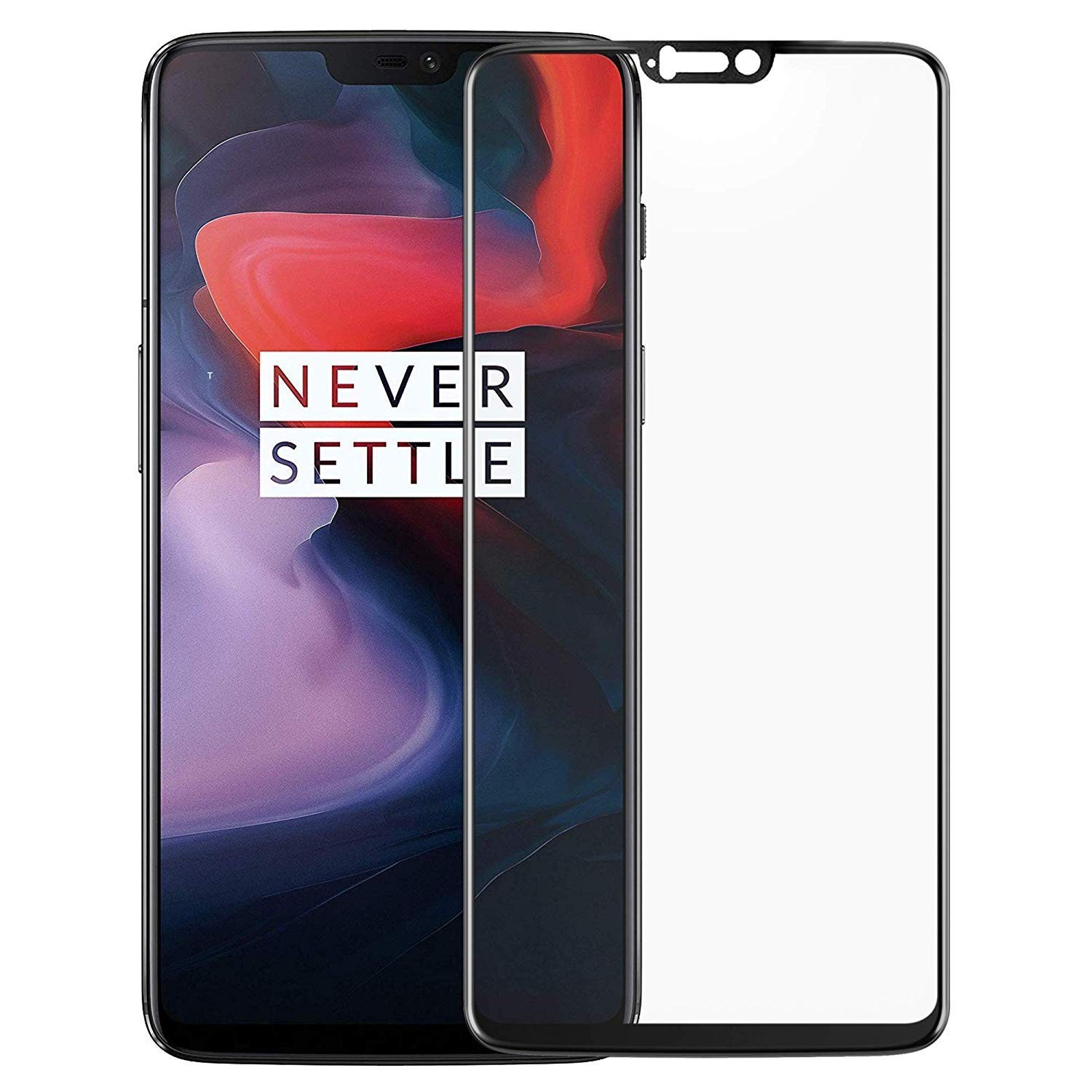 For OnePlus 6 Edge to Edge Tempered Glass Screen Protector Guard