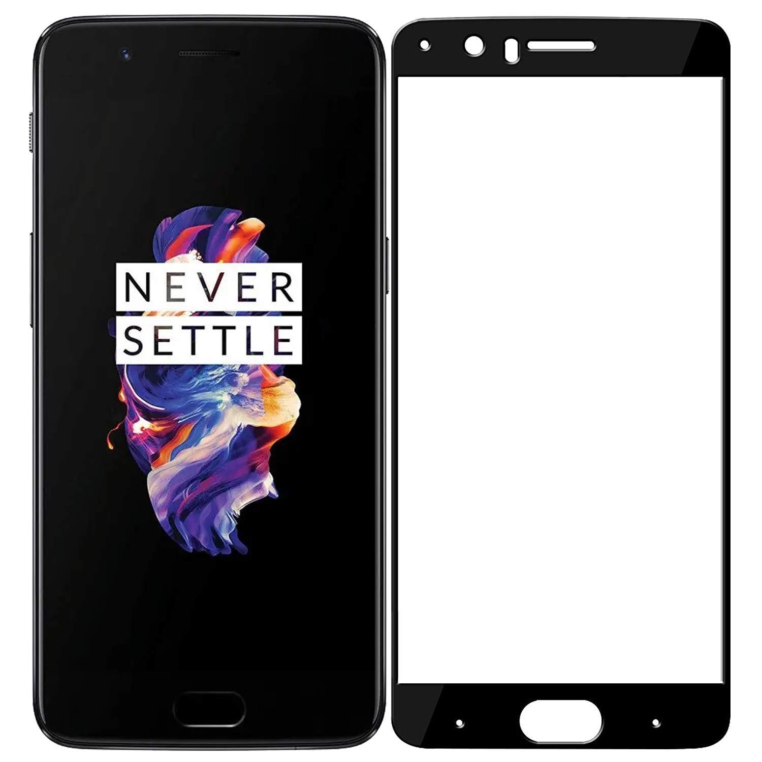 For OnePlus 5 Edge to Edge Tempered Glass Screen Protector Guard